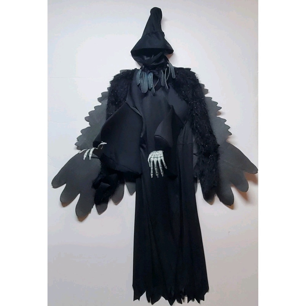 Rubie's Death Angel Costume Adult S Youth XL Black Winged Grim Reaper Halloween